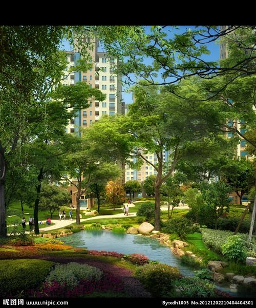 住宅景观绿化与小区效果图 营造自然与生活共融的宜居空间